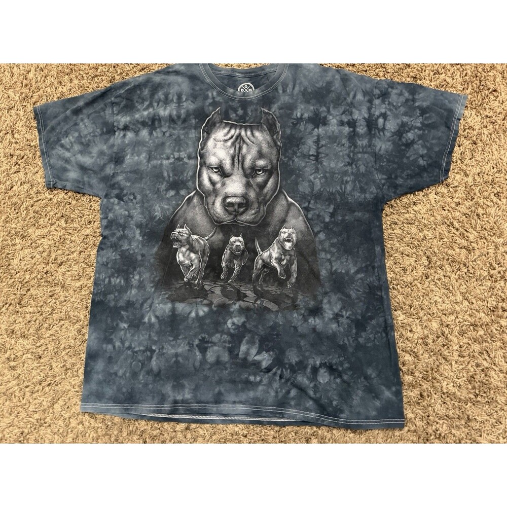 DOM Pitbull Mens Large Tshirt Black Tie Dye Mens Size 2XL